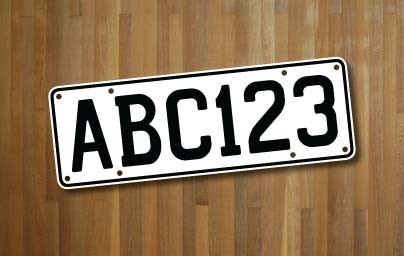 Custom number plates